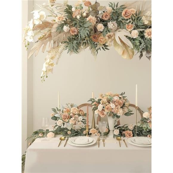 Artificial Flowers Combo Box Set Faux Flowers Bulk Flower Leaf with Stems DIY - Picture 4 of 7